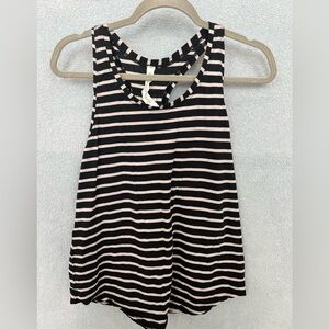 Lululemon size 6 tank top, navy/white striped